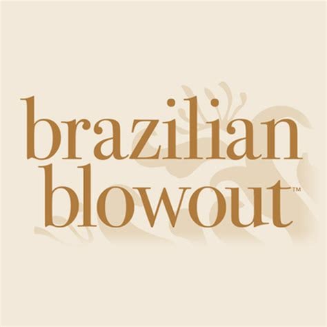 The Brazilian Blowout brand logo features a sleek, all-uppercase font with the words 'Brazilian Blowout'